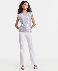 I.n.c. International Concepts Women's Sequin Cap-Sleeve Sweater, Macy's Exclusive
