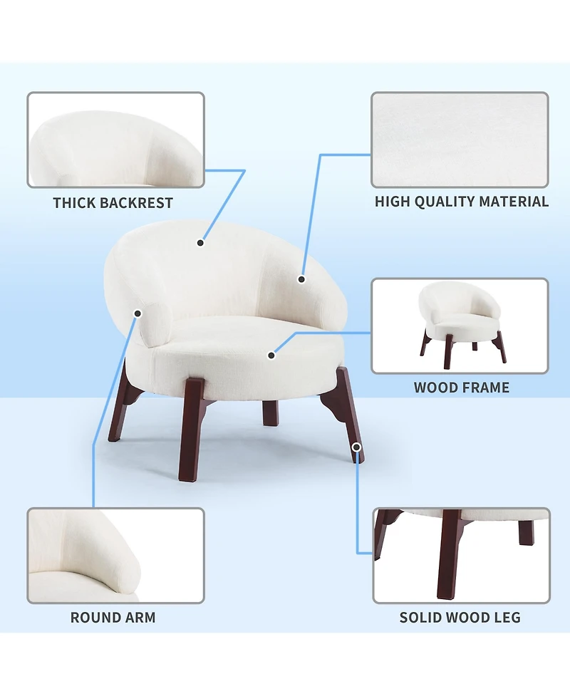 Dyhome 25.98'' Upholstered Fabric Accent Chairs Armchair