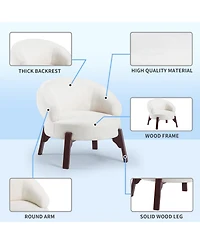 Dyhome 25.98'' Upholstered Fabric Accent Chairs Armchair