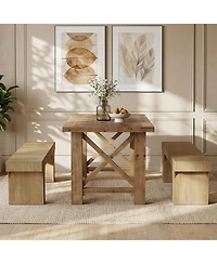 Tribesigns 63" Wood Bench, Long Dining Bench with Sturdy Mdf Frame, Farmhouse Entryway Bench