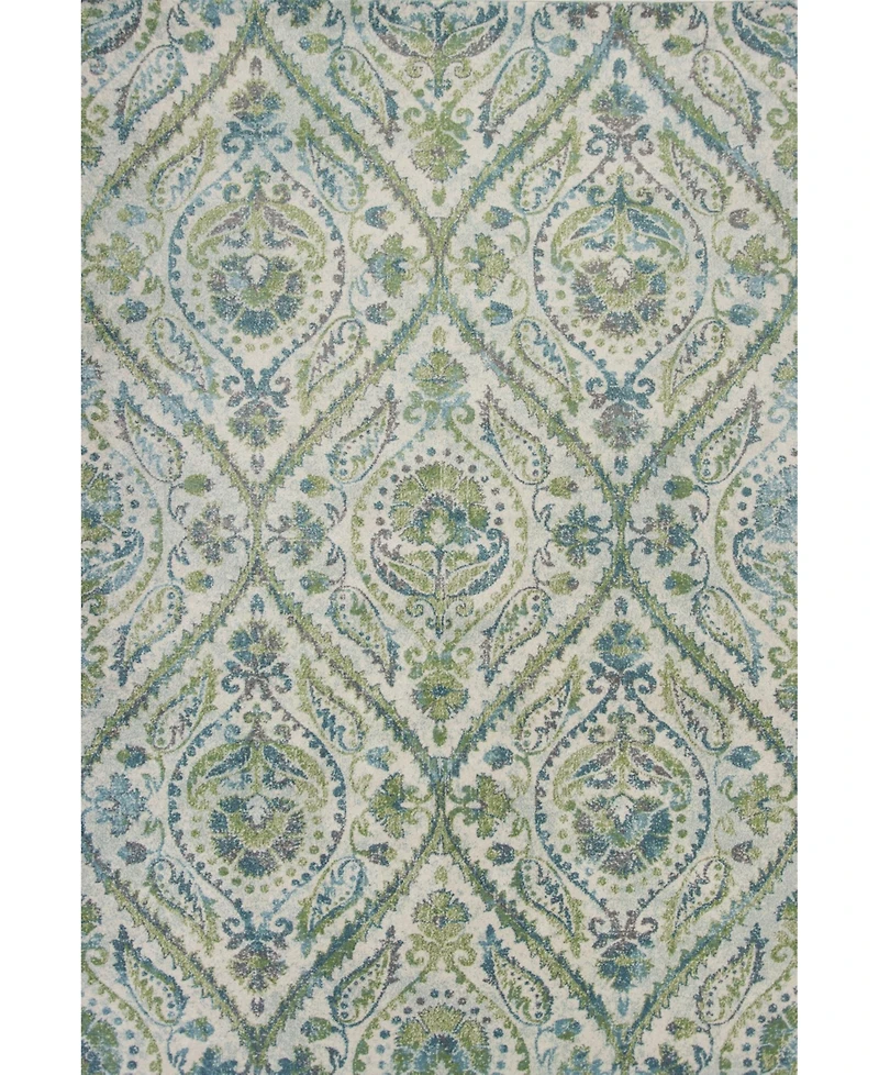 Kas Stella Parisian 6256 Ivory/Teal 5'3" x 7'7" Area Rug