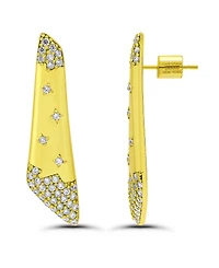 Christian Siriano New York 14k Gold-Plated Polish Linear Post Earrings