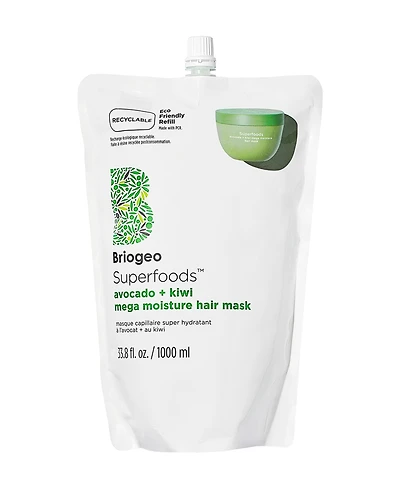 Briogeo Superfoods Avocado + Kiwi Mega Moisture Superfood Mask, 33.8 oz.
