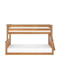 Max and Lily Twin over Full Low Bunk Bed with Ladder on End For Kids