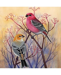 New York Puzzle Company Pine Grosbeaks 500 Piece Puzzle