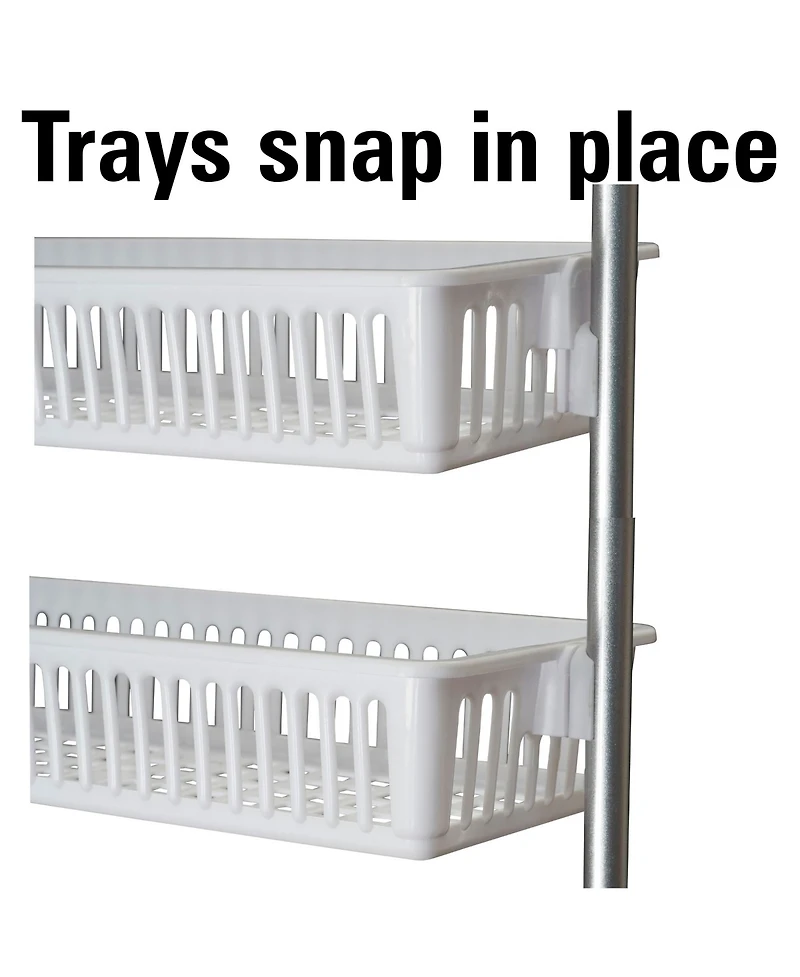 Household Essentials Over the Door Storage Rack, 6 Basket Door Organizer