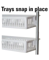 Household Essentials Over the Door Storage Rack, 6 Basket Door Organizer