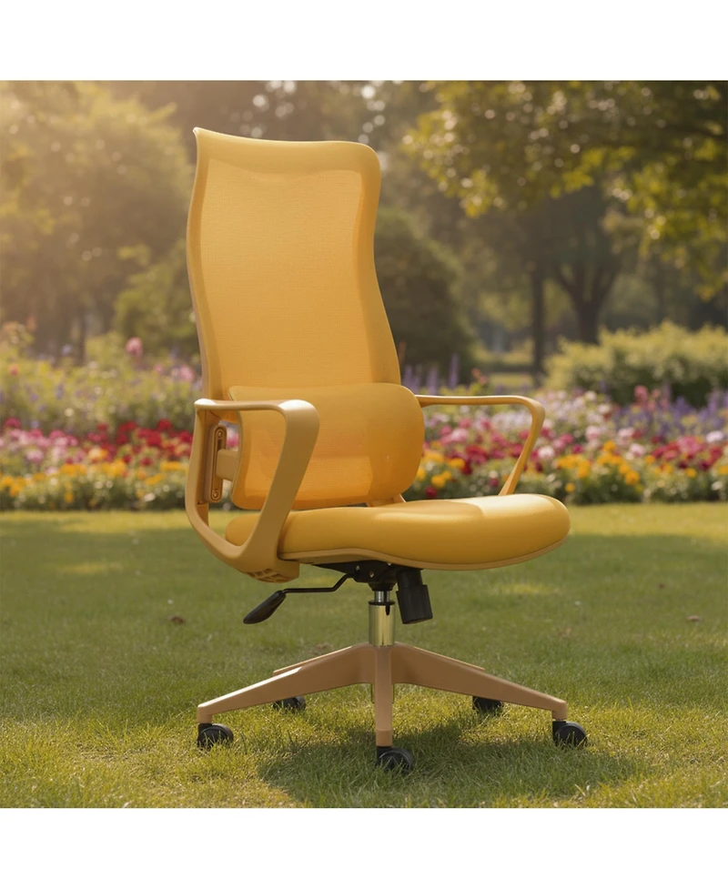 Flynama Modern Blue High Back Ergonomic Mesh Office Task Chair