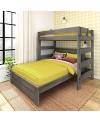 Max & Lily Farmhouse Twin Over Panel Queen L-Shaped Bunk Bed