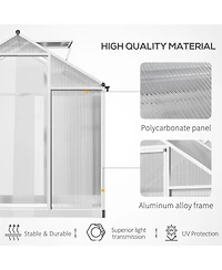 Outsunny 4' x 6' Portable Outdoor Walk-In Garden house w/ Roof Vent