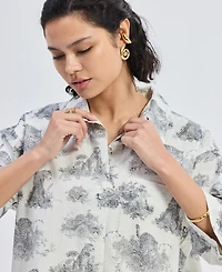 Reistor Women's Oversized High-Low Shirt Animal print