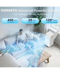 Cowsar 10,000 Btu Portable Ac, 4-in-1 with Timer and Remote