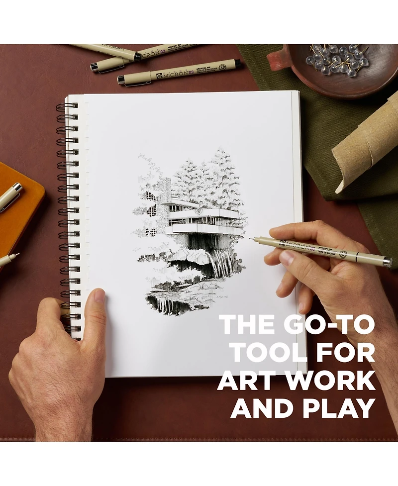 Sakura Pigma Micron Black Ink Multi-tip Set, 10 Pack