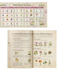 Uncommon Goods Edible Flower Seed Bank and Almanac Gift Set