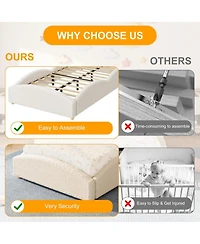 gaomon Twin Upholstered Floor Bed for Kids