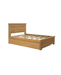 Max and Lily Full Size Bed Frame with Trundle, Solid Wood Platform Bed