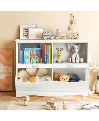 Gouun Kids Bookshelf and Toy Organizer with Open Divided Shelves, 41.5 x 33 in