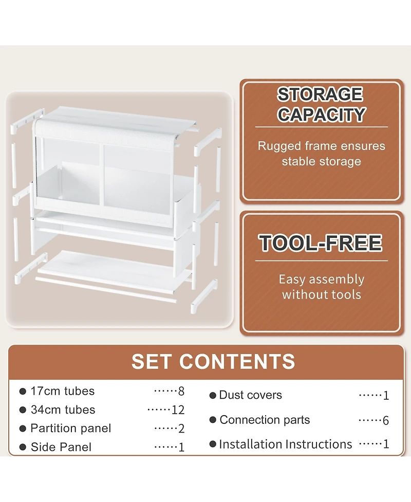 Homlux Hausource Decorative Storage Cabinet Accent Display Cabinet with Adjustable Shelves