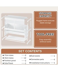 Homlux Hausource Decorative Storage Cabinet Accent Display Cabinet with Adjustable Shelves