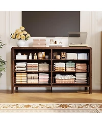 gaomon 6 Drawer Dresser for Bedroom, Wood Dresser with Large Storage Drawers, Modern Curved Angle Clothes Organizer for Closet