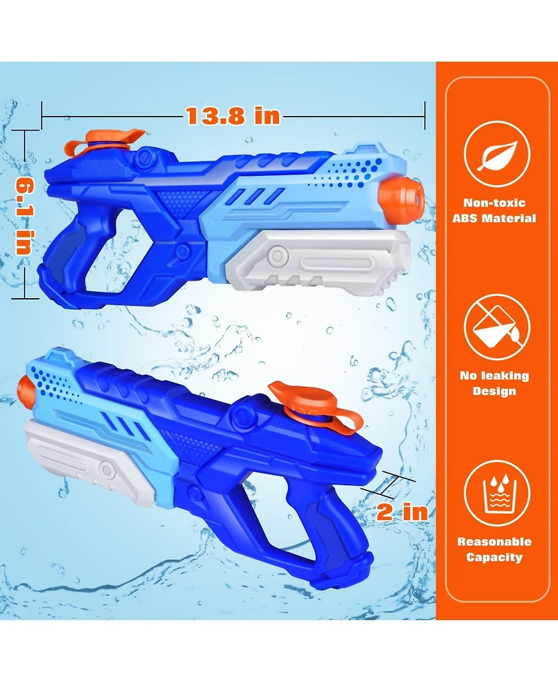 Gnuadz 3-Pack Water Blaster Soaker Long Range Pool Beach Outdoor Fighting