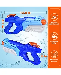Gnuadz 3-Pack Water Blaster Soaker Long Range Pool Beach Outdoor Fighting