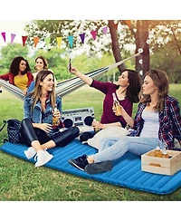 Gouun Inflatable Waterproof Camping Sleeping Pad with 3 Inch Thick Cushion