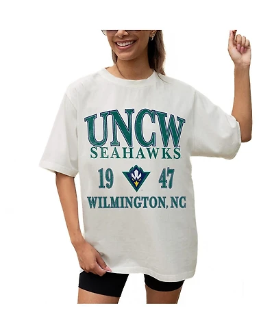 Gameday Couture Women's Cream Unc Wilmington Seahawks Unity Oversized T-Shirt
