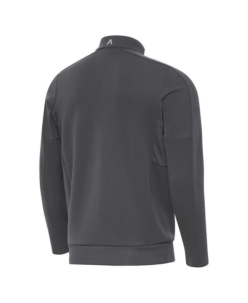 Antigua Men's Gray Michigan Wolverines 2026 Ncaa Men's Basketball National Champions Generation Quarter-Zip Pullover Sweatshirt