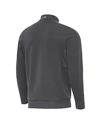Antigua Men's Gray Michigan Wolverines 2026 Ncaa Men's Basketball National Champions Generation Quarter-Zip Pullover Sweatshirt