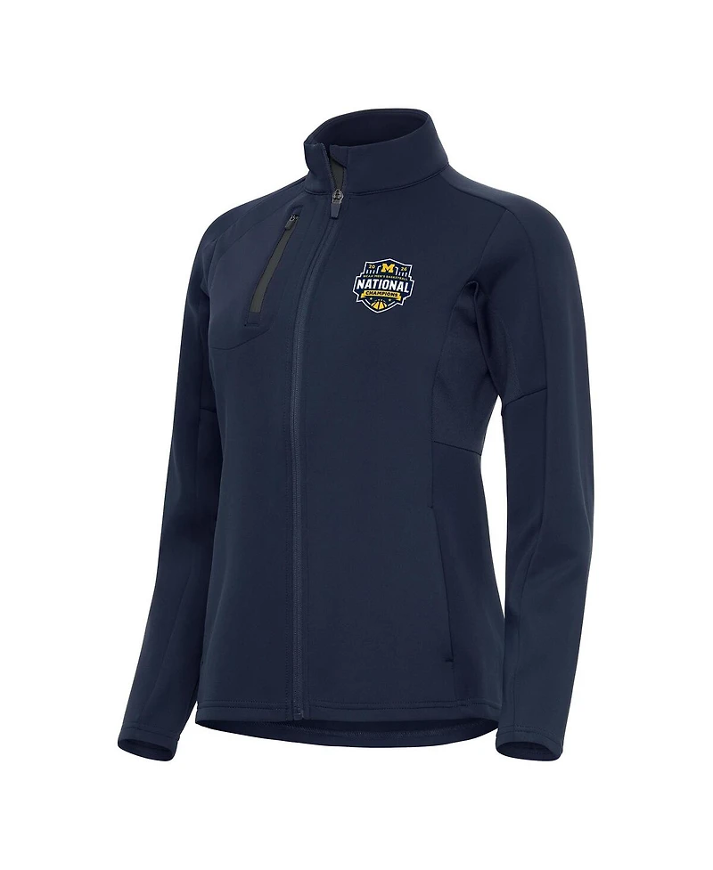 Antigua Women's Navy Michigan Wolverines 2026 Ncaa Men's Basketball National Champions Generation Full-Zip Jacket