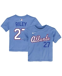 Nike Toddler Austin Riley Powder Blue Atlanta Braves 2026 City Connect Name Number T-Shirt