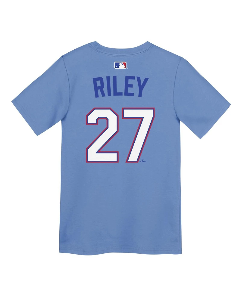 Nike Preschool Austin Riley Light Blue Atlanta Braves 2026 City Connect Name Number T-Shirt
