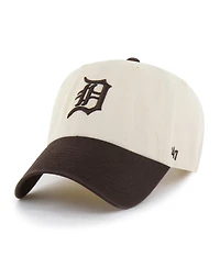 '47 Brand Men's Natural/Brown Detroit Tigers Two-Tone Fashion Clean Up Adjustable Hat