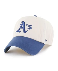 '47 Brand Men's Natural/Blue Athletics Two-Tone Fashion Clean Up Adjustable Hat
