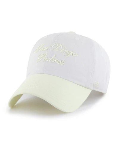 '47 Brand Women's White/Yellow San Diego Padres Gelato Two-Tone Clean Up Adjustable Hat