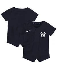 Nike Baby Boys and Girls Navy New York Yankees Alternate Replica Romper Jersey
