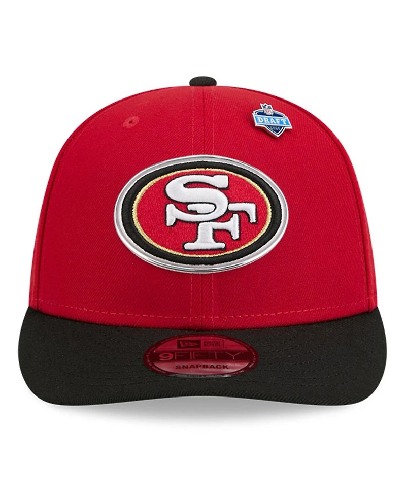 New Era Big Boys and Girls Scarlet/Black San Francisco 49ers 2026 Nfl Draft Pre-Curved 9FIFTY Snapback Hat