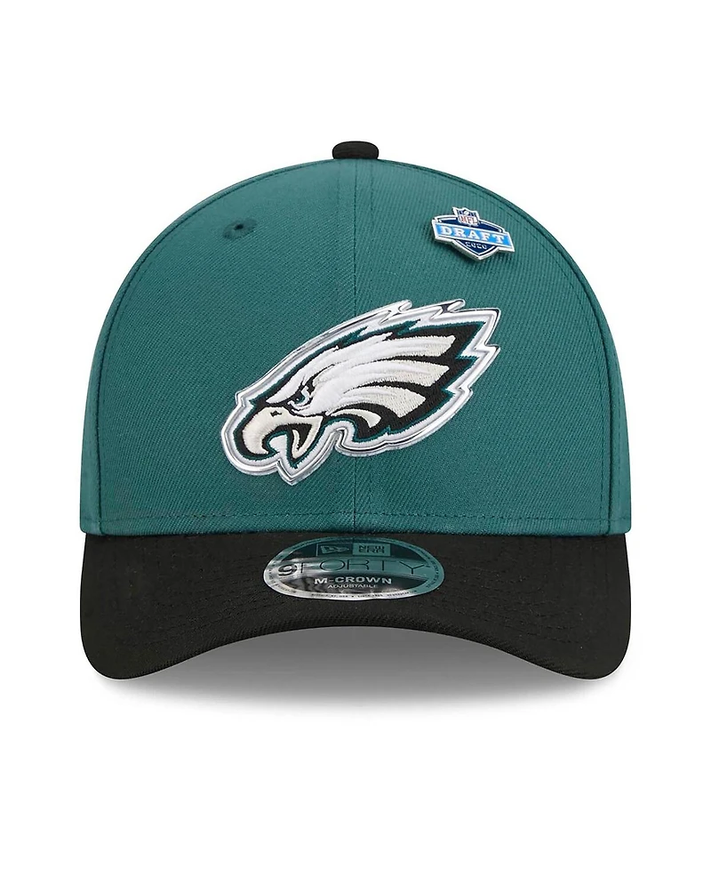 New Era Men's Midnight Green/Black Philadelphia Eagles 2026 Nfl Draft 9FORTY M-Crown Adjustable Hat