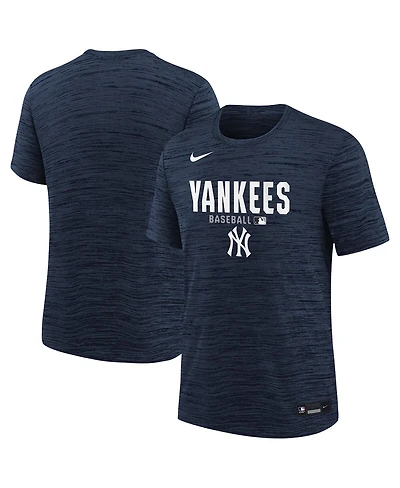Nike Big Boys and Girls Navy New York Yankees Authentic Collection Velocity Dri-fit T-Shirt