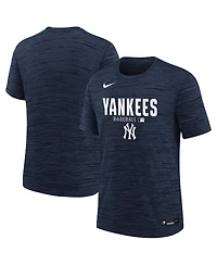 Nike Big Boys and Girls Navy New York Yankees Authentic Collection Velocity Dri-fit T-Shirt
