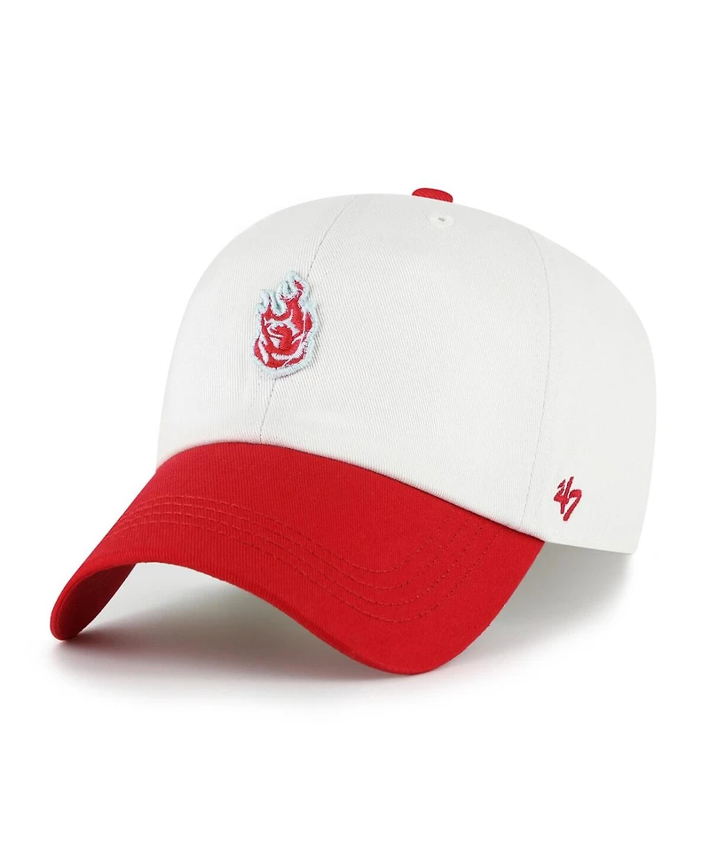 '47 Brand Men's and Women's White/Red Portland Fire Contemporary Two-Tone Clean Up Adjustable Hat