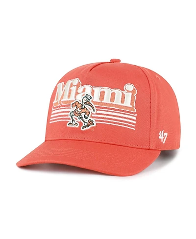 '47 Brand Men's Orange Miami Hurricanes Script Fade Hitch Adjustable Hat