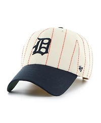 '47 Brand x Rawlings Men's Natural/Navy Detroit Tigers Pinstripe Clean Up Adjustable Hat