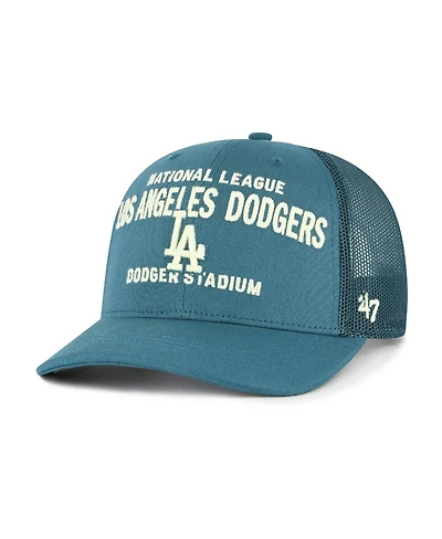 '47 Brand Men's Teal Los Angeles Dodgers Contemporary Hitch Adjustable Trucker Hat