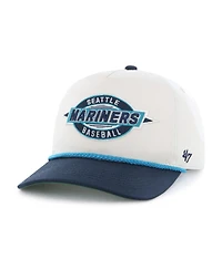 '47 Brand Men's Natural/Navy Seattle Mariners Frame Out Hitch Adjustable Hat