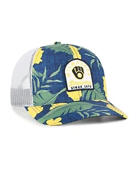'47 Brand Men's Navy Milwaukee Brewers Beachside Adjustable Trucker Hat