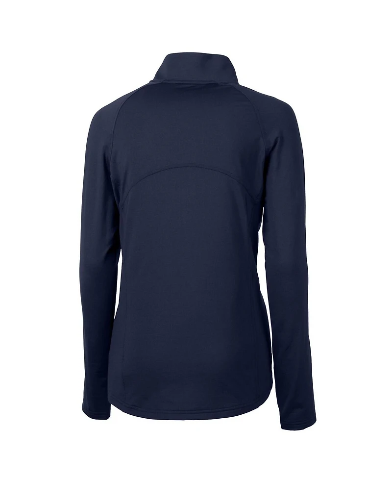Cutter & Buck Women's Navy Minnesota Twins Adapt Eco Knit Stretch Half-Zip DryTec Top