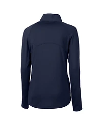 Cutter & Buck Women's Navy Minnesota Twins Adapt Eco Knit Stretch Half-Zip DryTec Top