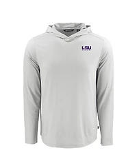 Cutter & Buck Men's Gray Lsu Tigers Coastline Epic Comfort Eco Long Sleeve Hoodie T-Shirt